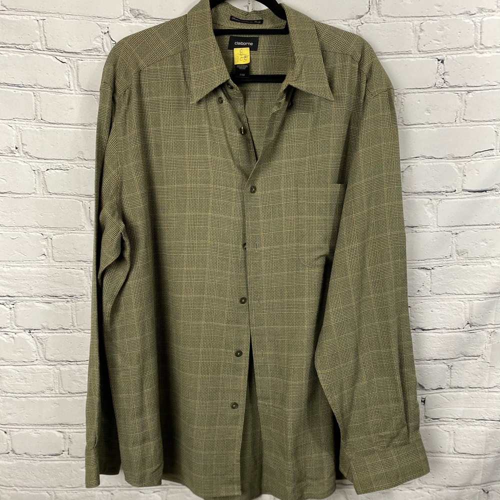 Green Claiborne Long Sleeve Shirt